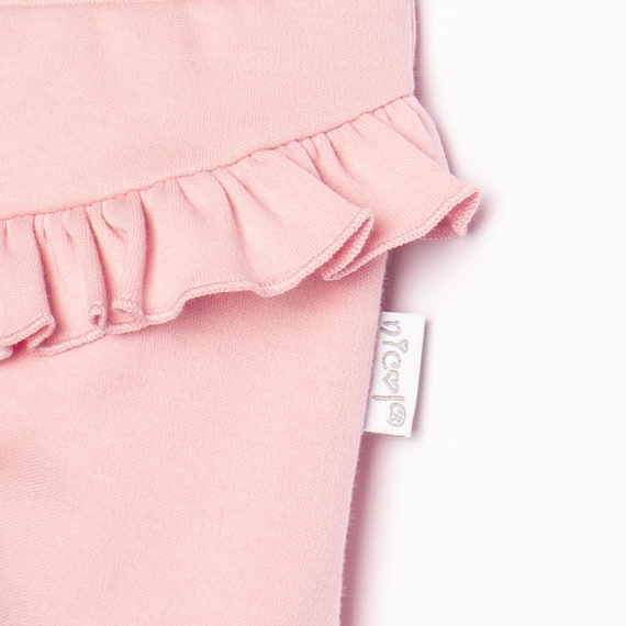 220010 Nicol бебешки ританки 100% памук Oeko-Tex розови с волан