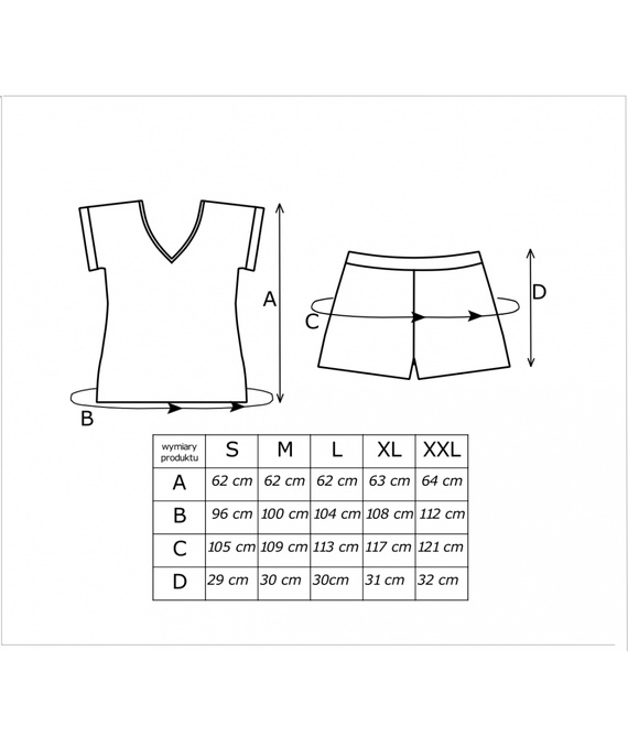 Пижама Melisa Short Donna вискоза с флорален принт