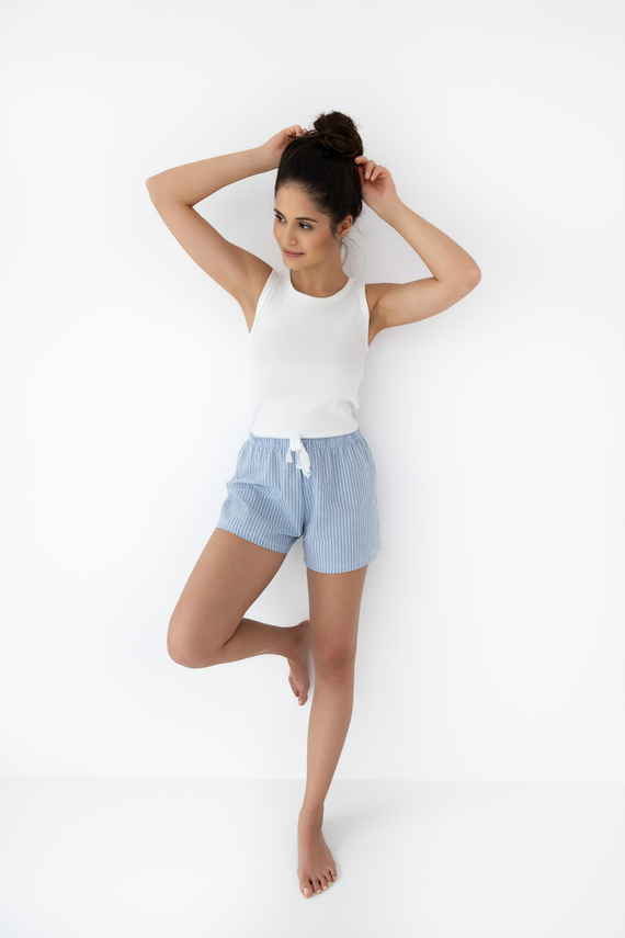 Дамска пижама Patricia Sensis - кремаво синя