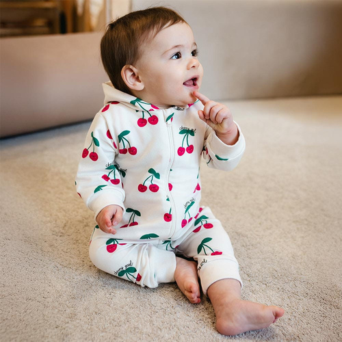 Бебешки гащеризон Eevi ecru 100% памук без крачета удобен