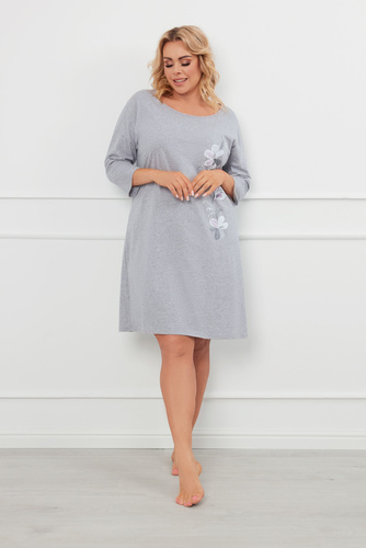 Нощница Ibena, 3/4 ръкав Италианска мода - меланж 