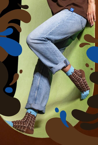 U04.WED Унисекс чорапи Wedel Gatta - млечен шоколад 02/13E