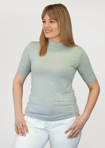 Блуза с яка с къс ръкав Layla Babell - мента