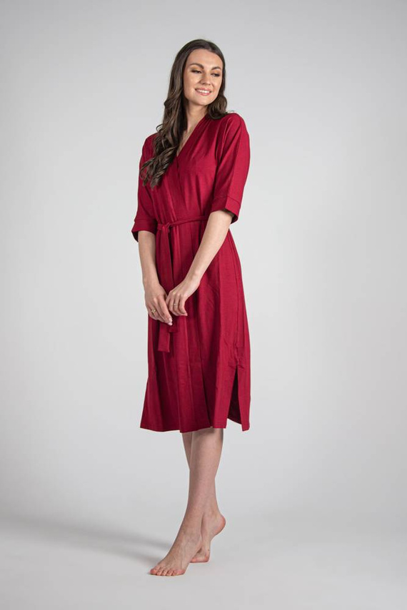 942 Visa Дълъг халат De Lafense - бордо