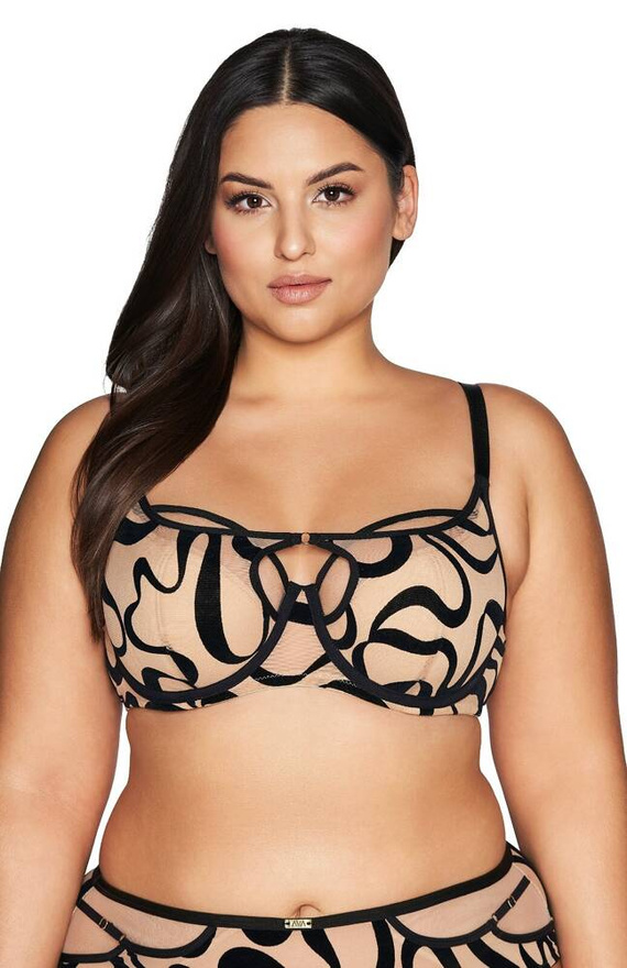 2124 Ava бежов полуподплатен полумек сутиен