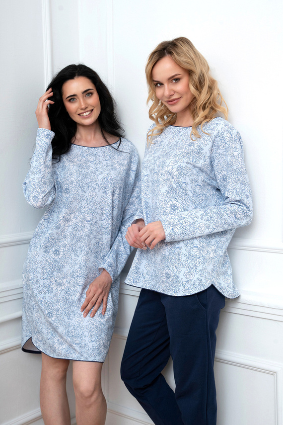 Нощница Gracjela Италианска мода - син принт