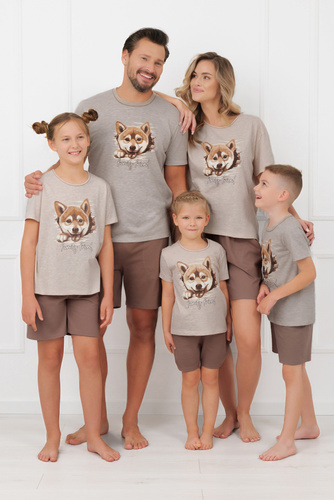 Дамска пижама Shiba Italian Fashion 100% памук шорти къс ръкав