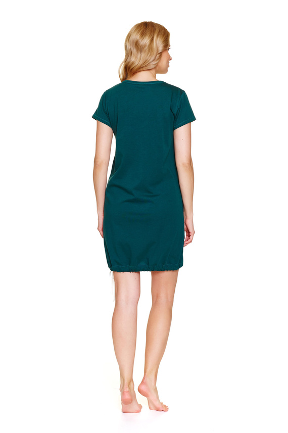 9504 Doctor Nap - Нощница за бременни и кърмачки от памук - комфорт и удобство за бъдещата майка - изумруд