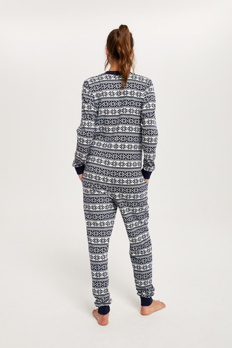 Дамски гащеризон Alaska Италианска мода - тъмно синьо