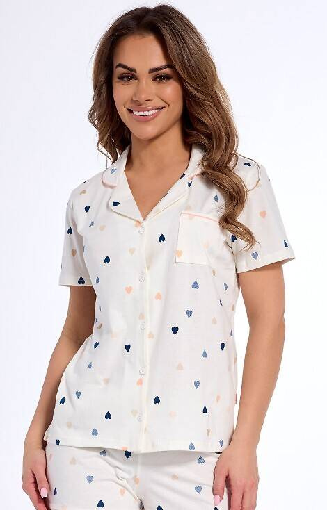346/310 Дамска пижама с цип Love Cornette екрю