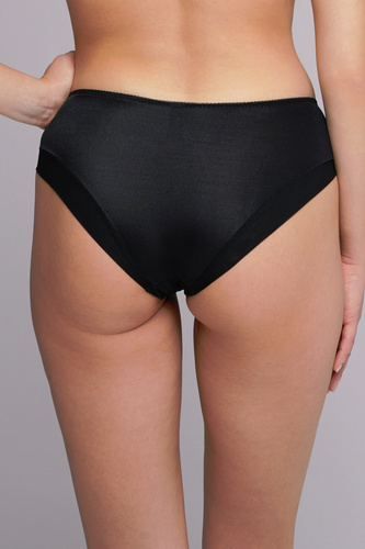 Класически дамски бикини Ava 2256 black- гладка микрофибра, ежедневен комфорт, фина дантела