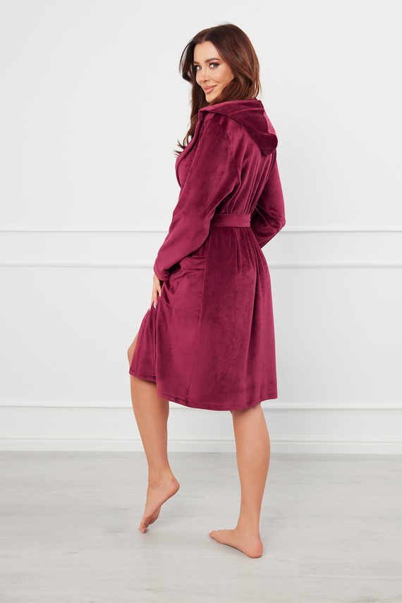 Дамски халат Akara Италианска мода - бордо 