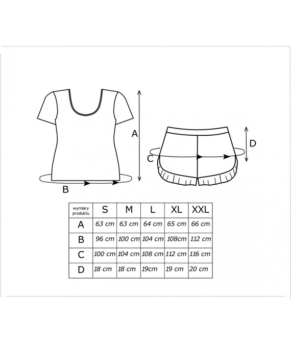 Дамска пижама Bear Short Donna - памучна, коледна, с волани