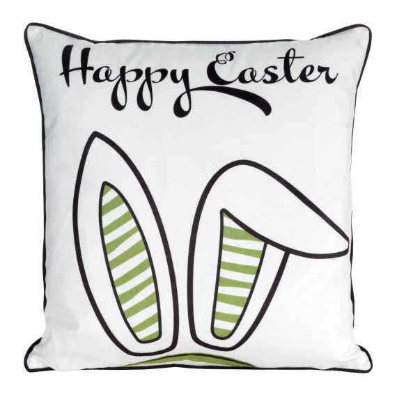 Пролет 2 Великденска калъфка от кадифе с еврощампа, зелени пердета