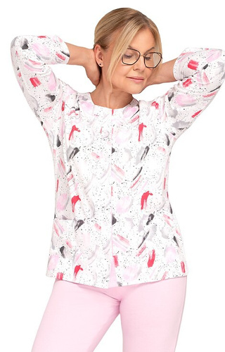 202 Maria III Дамска пижама Martel 31 розова – памук, цип, дълъг ръкав