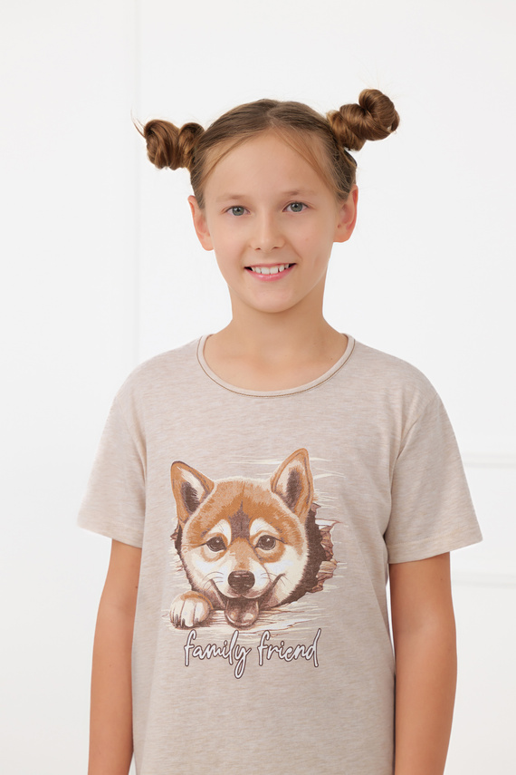 Детска пижама за момиче Shiba Italian Fashion 100% памук шорти