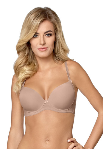 Сутиен push-up Ida Mocca Mefemi by Nipplex – оформящ сутиен със силиконови подплънки, гладка микрофибра, банели и подвижни презрамки