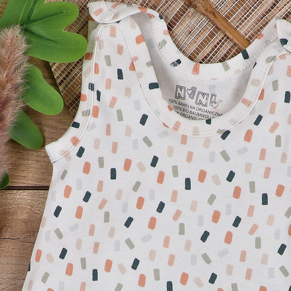 ABN-5325/KRE Спален костюм Nini от органичен памук, кремав