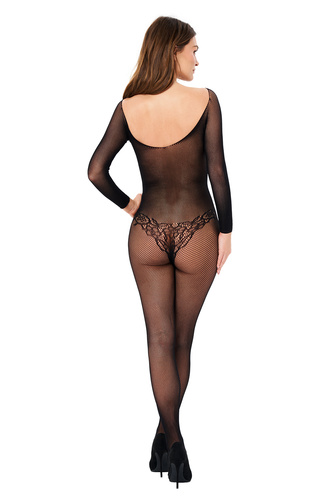 Bodystocking Kotek BG003 черен S/M/L – еластична мрежа