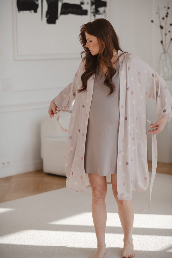 Бамбуков халат за бременни Polka Dots Milk&Love