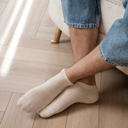 Чорапи до глезена Steven от естествени материали, унисекс, 100% памук, безшевни