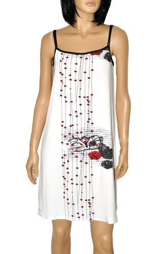 428 Alejandra III Forex нощница без презрамки - бяла