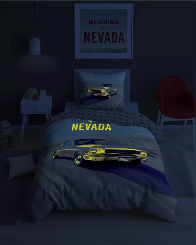 5210 A Fluo 40 Светещо в тъмното памучно спално бельо Detexpol car