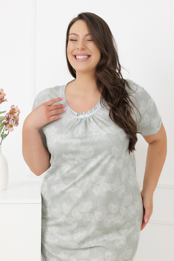 Дамска нощница Eleni Italian Fashion 100% памук, къс ръкав