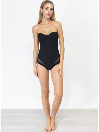 1852 Дамско боди Everybody, балконет от микрофибър, подсилени чашки, безшевно Sielei черно