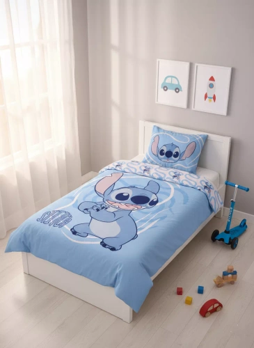 Детско спално бельо Lilo i Stitch Faro 100x135 памук + калъфка 40x60