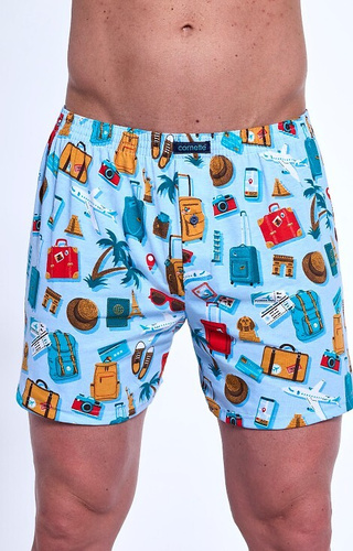 001/169 011/169 Мъжки боксерки Classic Cornette - светло сини