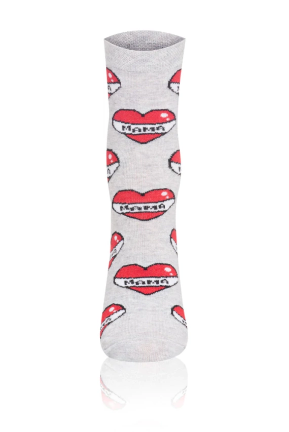 S122D Мама Дълги чорапи Италианска мода - сиво