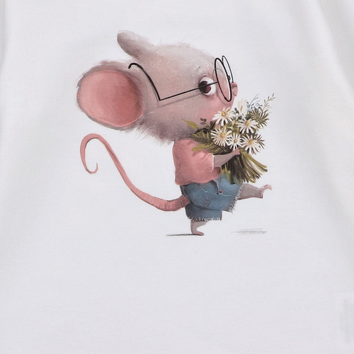 KAR-3008 Блуза с дълъг ръкав Lagarto Verde ecru за момичета – стилна, памучна, полско производство