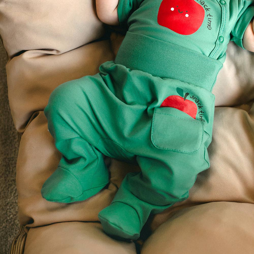 Бебешки ританки Eevi Snack Time зелени памук удобни