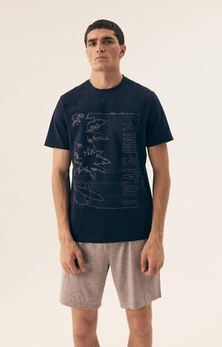 42598 Мъжка сърф пижама Core Henderson - тъмносиня