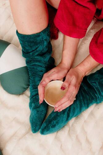 553/554 Wellsoft Гладки чорапи за сън De Lafense - зелени