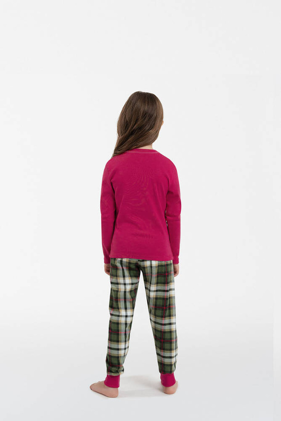 Пижама Zonda за момичета Италианска мода - амарант/принт 