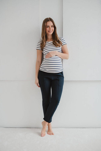 Класически морски панталон за бременни Milk&Love GraceFit Mama