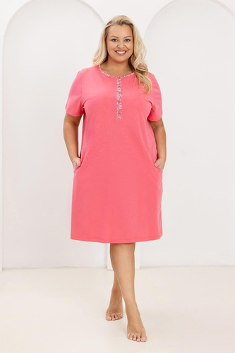 Дамска Нощница 177 Regina – 100% Памук, С Копчета, Къс Ръкав и Максимален Комфорт