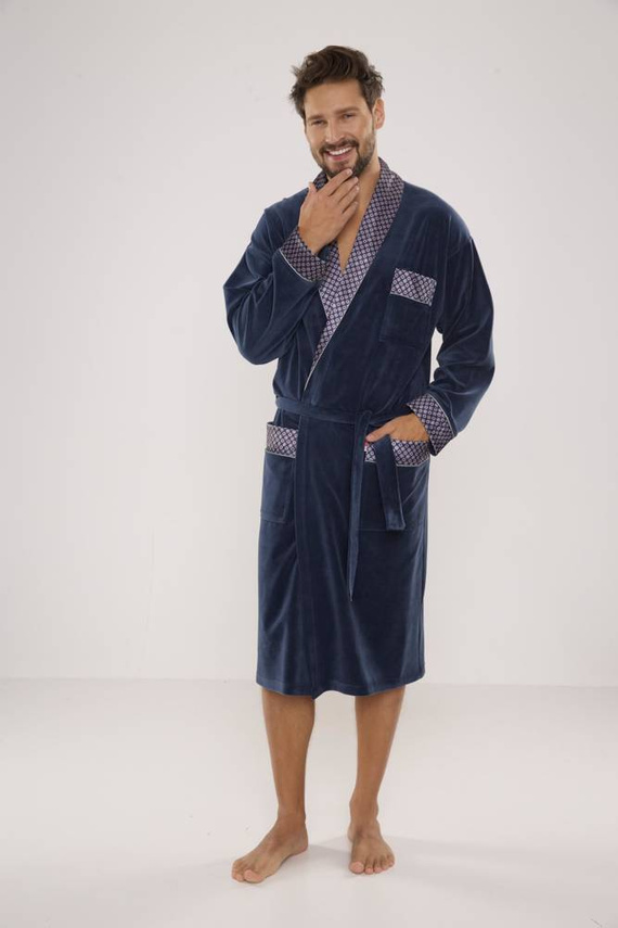 773 Мъжки форекс халат за баня Bonjour - деним