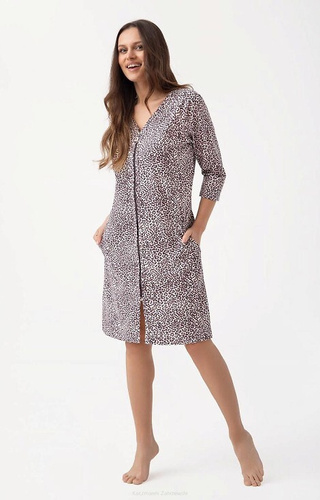 390 Дамски халат Luna - леопардов принт