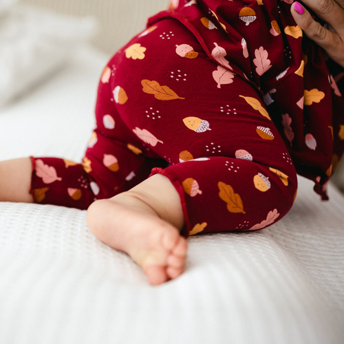 Клинове Fluffy Tails за момичета - памук, бордо щампа