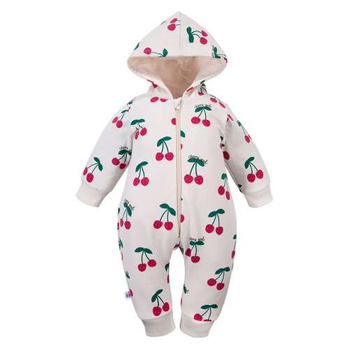 Бебешки гащеризон Eevi ecru 100% памук без крачета удобен