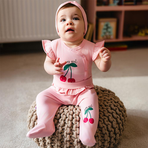 Боди за бебе Eevi Cherry  къс ръкав памук удобно
