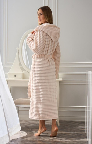 2599 Robin Дамски дълъг халат L&L - цвят кайсия