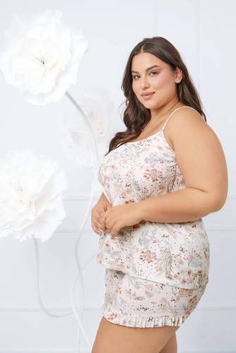 Solita Дамска пижама с къси панталони Италианска мода - принт 