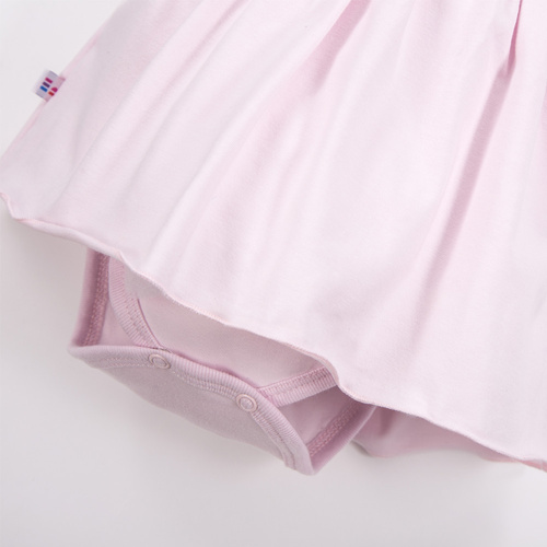 Рокля боди с къс ръкав Meadow Eevi - розово