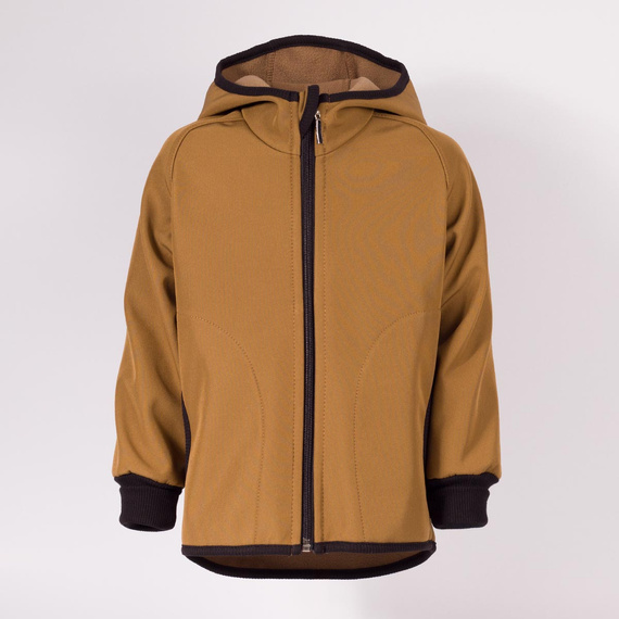 229003 Nicol Яке softshell за момче с полар, качулка и светещи елементи - маслинено зелено