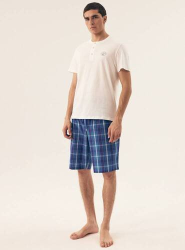 42616 Мъжка премиум пижама Henderson Dock - бяла