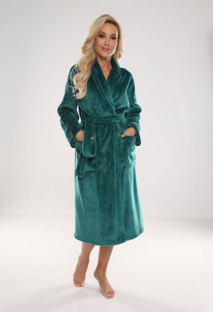 628 Abigail Дълъг дамски халат Forex - зелен